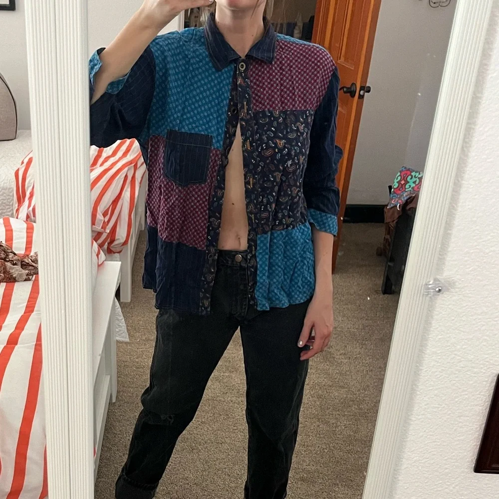 Patchwork button up western - Picture 3 of 3